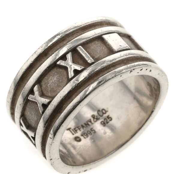 Tiffany & Co. Other - TIFFANY Ring Atlas Wide Width Approx. 11.5mm Silver 925 Upper No. 15.5 Lower 18